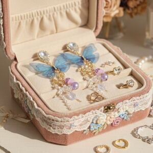 Chic Butterfly Earrings with Gold and Purple Accents